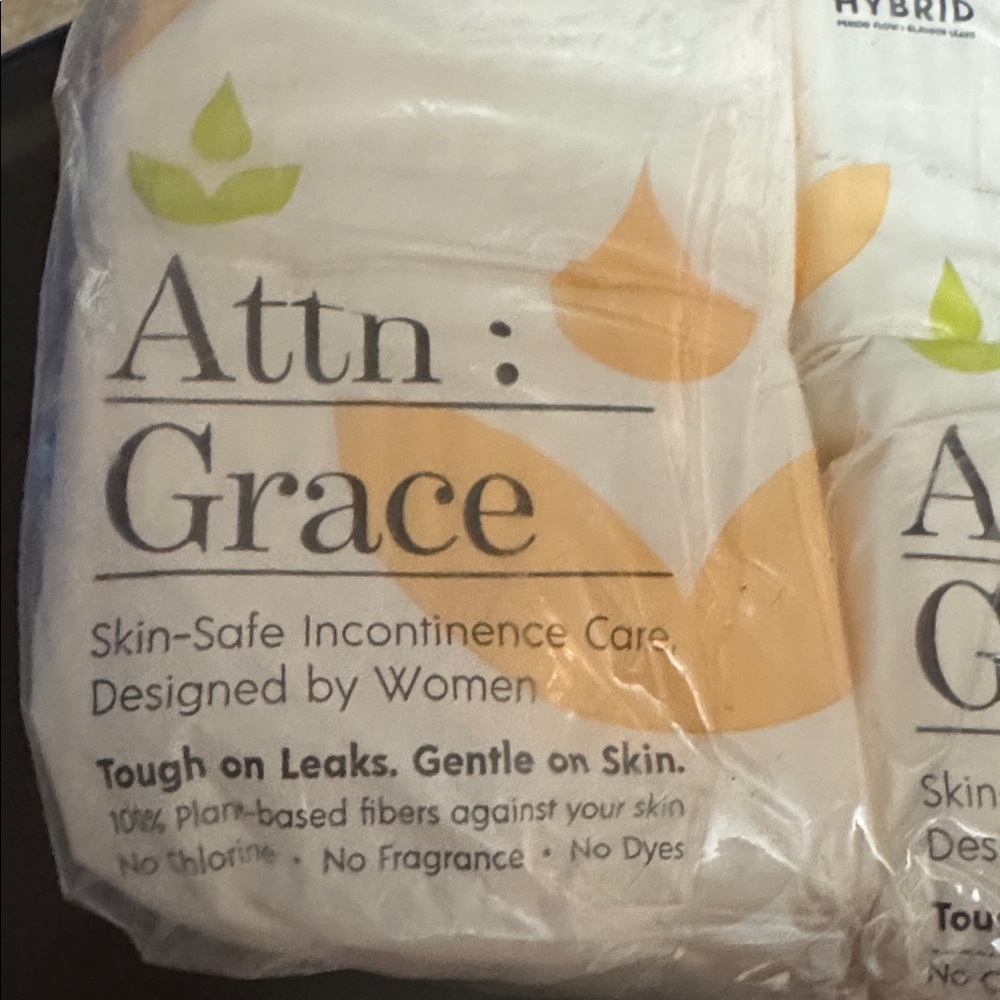 New 2 Pack of 28 Attn: Grace Light Hybrid Pads for Bladder Leaks and Period Flow - Picture 4 of 4
